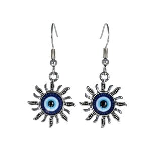 Evil Eye Boho Earrings Dangle Retro Silver Y2K Jewelry Boheme